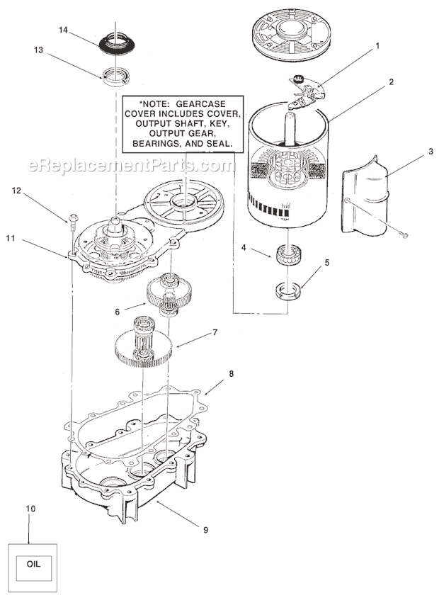 Scotsman NM1250R Ice Maker Gearmotor Diagram