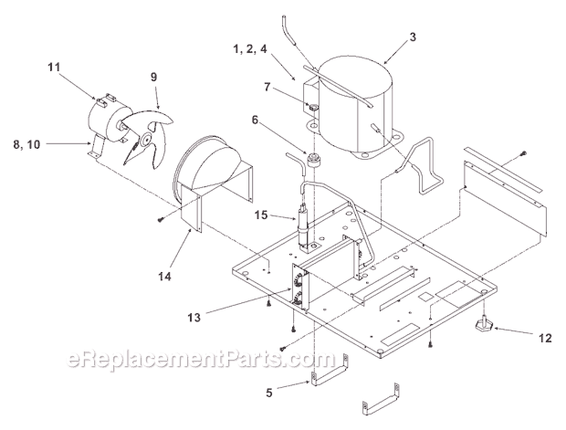 Scotsman RFE33 Compact Refrigerator Condensing Unit Diagram