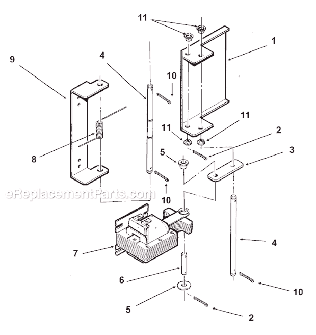 Scotsman RS220 Ice Maker Ice Door And Solenoid Assembly Diagram