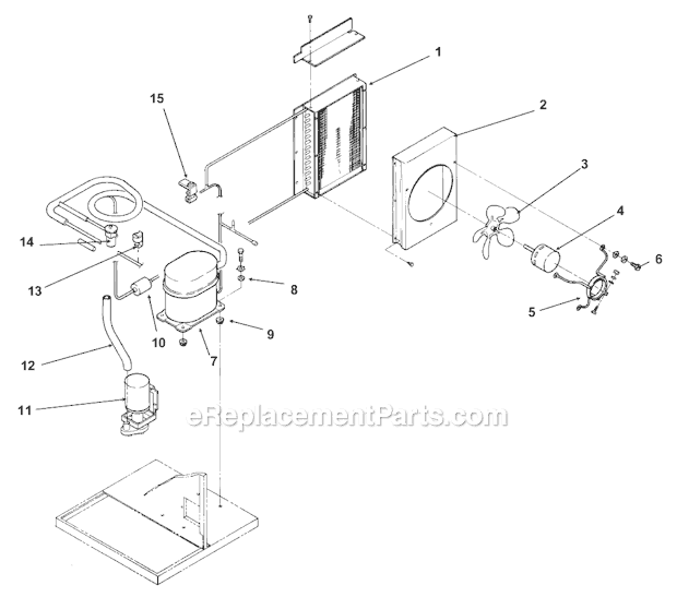 Scotsman SLE400 Ice Maker Air Cooled Refrigeration Diagram