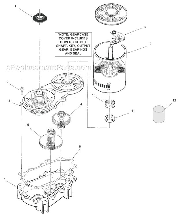 Scotsman TDE550 Ice Maker Gearmotor Assembly Diagram