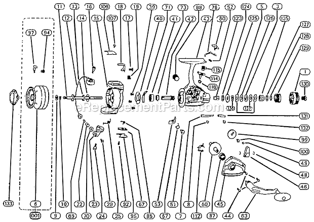 Shakespeare 2500-070CK Sigma Supra Reel Page A Diagram