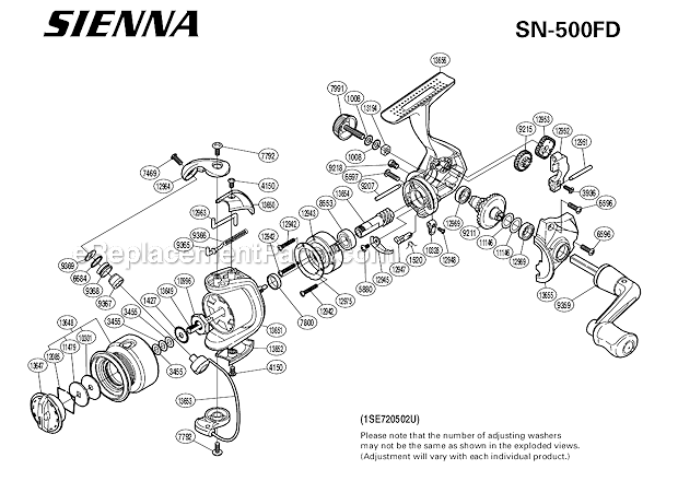 Item 503480 - Shimano Sienna 500FD - Reels - Size 6 OUNCES