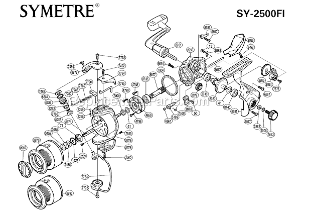 Shimano SY2500FI - Symetre Spinning Reel 