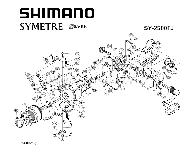 Shimano Symetre 2500 FJ fishing reel how to take apart and service 
