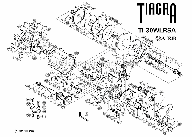 Shimano TI-30WLRSA - Tiagra Lever Drag Reel 