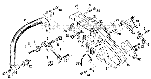 Shindaiwa 450 Chainsaw Page D Diagram