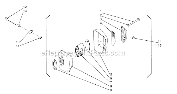 Shindaiwa 451 Gas Chainsaw Muffler Diagram