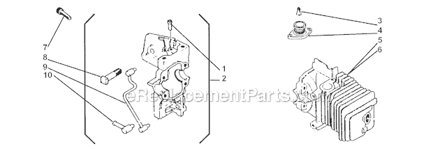 Shindaiwa 500 Gas Chainsaw Cylinder Housing Diagram