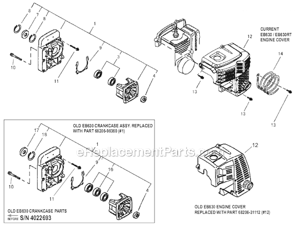 Shindaiwa EB630 (5060001) Blower Page B Diagram