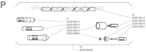 Shindaiwa T-20 Trimmer Page P Diagram