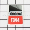 Shindaiwa Label, Shindaiwa T344 part number: X504005970