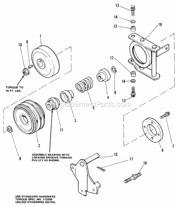 Simplicity 1690204 7010, 10Hp 6-Speed PTO Cone Clutch Group (7010  7016) Diagram