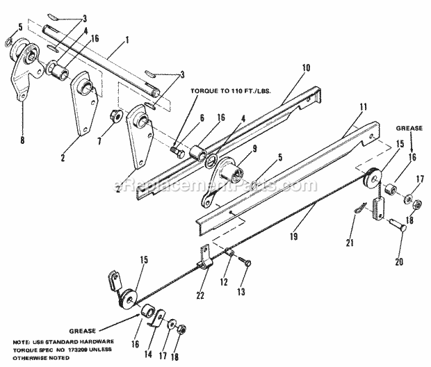 Simplicity 1690231 720, 19.5Hp Hydro Tractor Mid-Point Lift Group Diagram