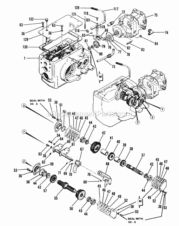 Simplicity 1690231 720, 19.5Hp Hydro Tractor Transmission Group - Diagram 2 Diagram