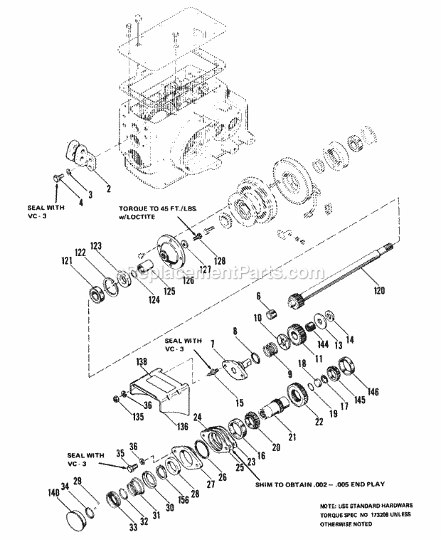 Simplicity 1690283 9020, 19.5Hp, W3 Pt. Hitch& Re Transmission Group Diagram