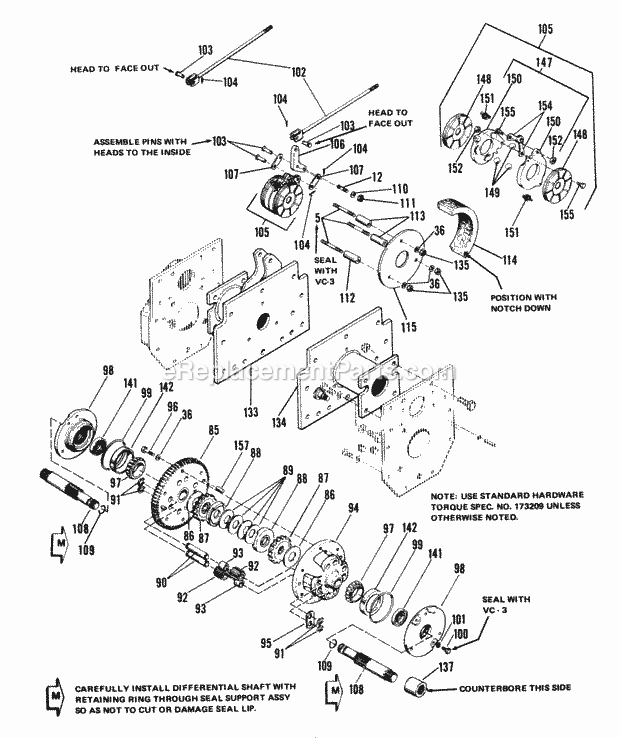 Simplicity 1690283 9020, 19.5Hp, W3 Pt. Hitch& Re Transmission Group - Diagram 3 Diagram