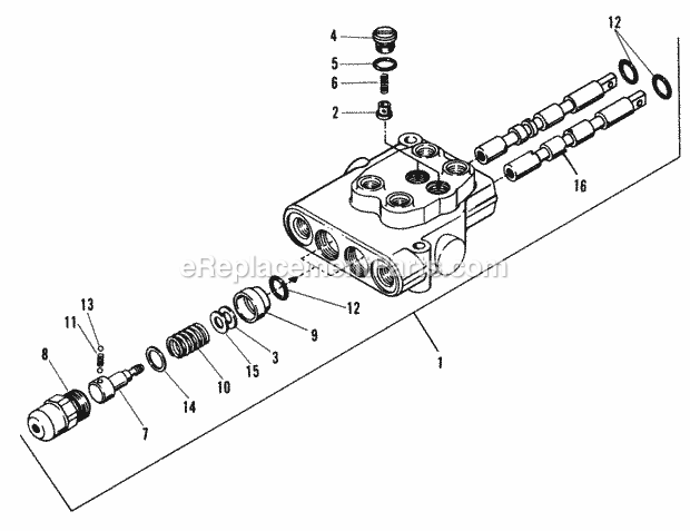 Simplicity 1690283 9020, 19.5Hp, W3 Pt. Hitch& Re Dual Hydraulic Valve Diagram