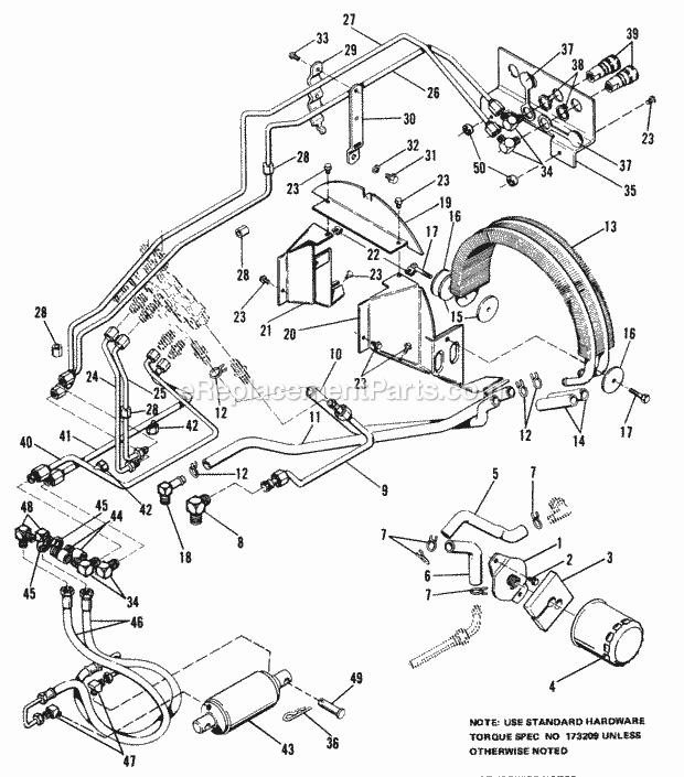 Simplicity 1690288 720, 19.5Hp Hydro Tractor Hydraulic  Oil Filter Group Diagram