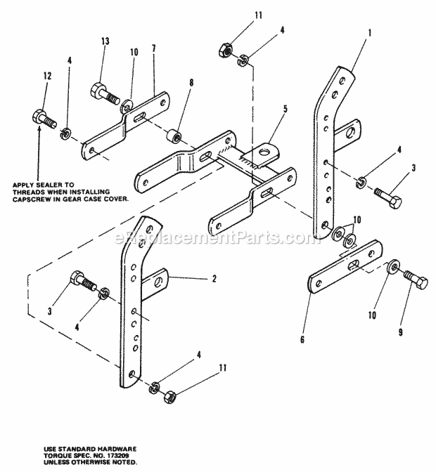 Simplicity 1690419 716-6 Tractor Draw Bar Group (7010  7016) Diagram