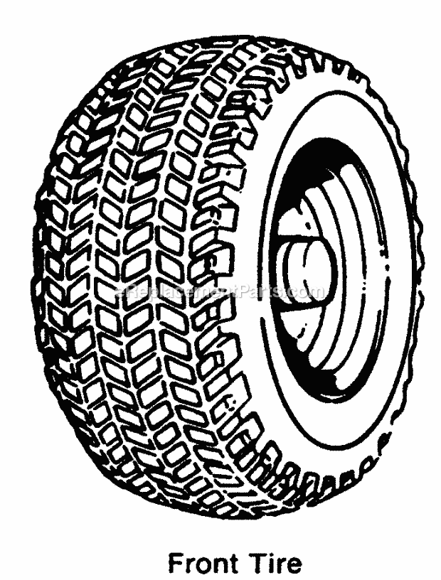 Simplicity 1690484 Garden Tractor Front Tires Diagram