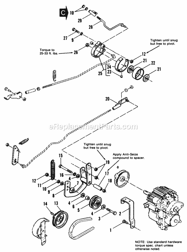 Simplicity 1690539 916H, 16Hp Hydro Tractor Clutch  Brake Group Diagram