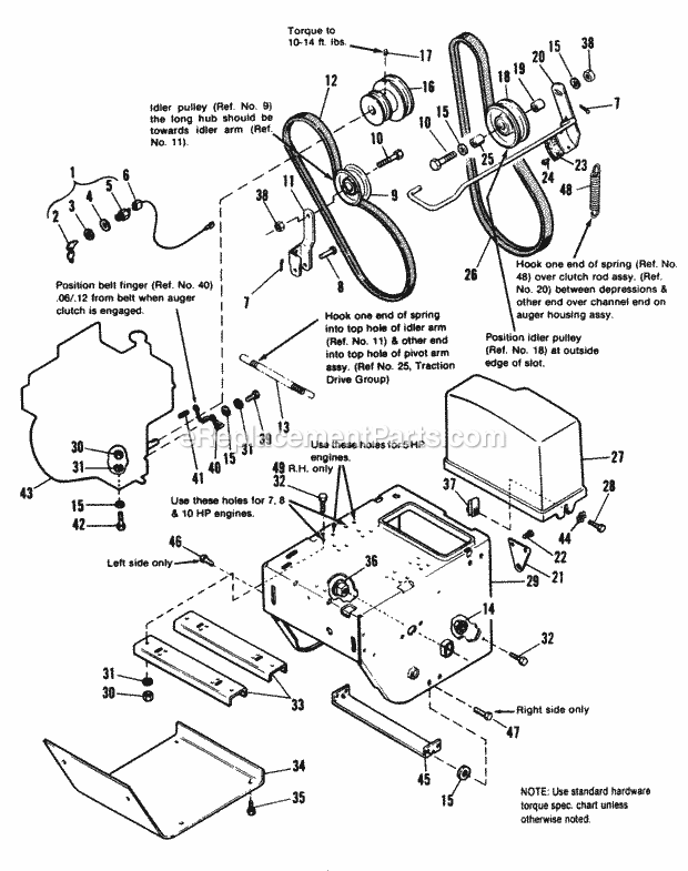 Simplicity 1690543 560, 5Hp 24In Two-Stage Snowth Engine  Frame Group Diagram