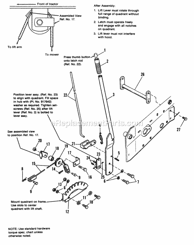 Simplicity 1690568 Garden Tractor Lift Lever  Cable Group - 7112  7114 Diagram