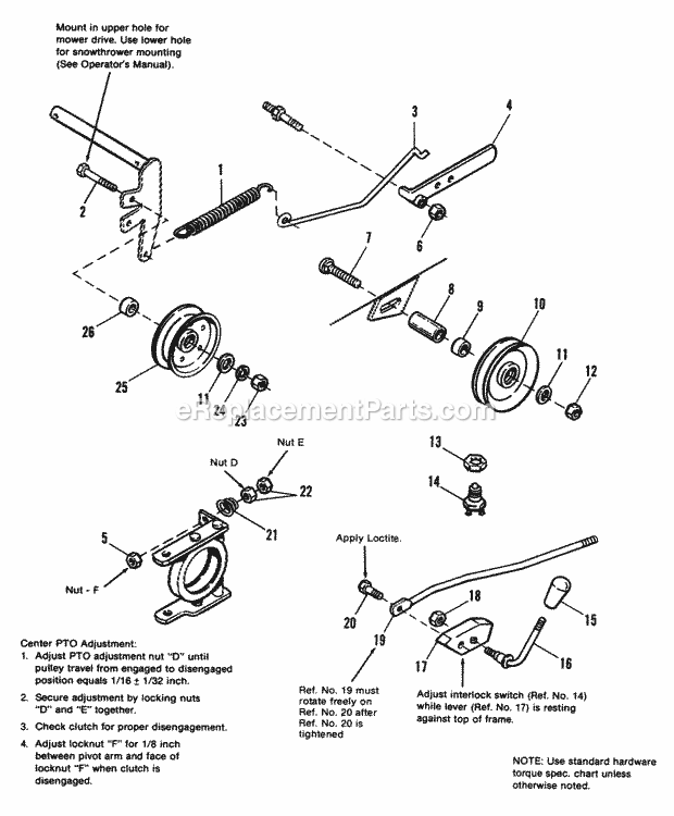 Simplicity 1690568 Garden Tractor Pto Control Group Diagram