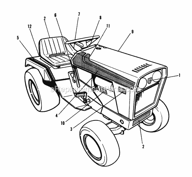 Simplicity 1690577 7116H, 16Hp Hydro Garden Tractor Decal Group Diagram