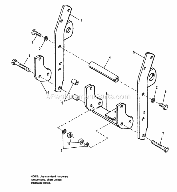 Simplicity 1690577 7116H, 16Hp Hydro Garden Tractor Draw Bar Group Diagram