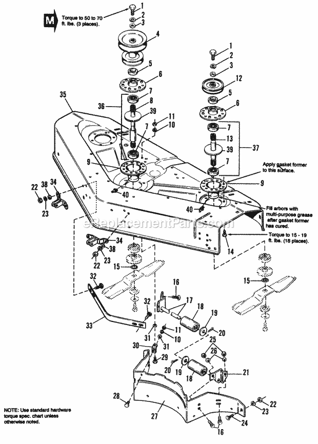 Simplicity 1690662 7116H, 16Hp Hydro Garden Tractor 42  48 Mower Deck-Housing  Arbor Group Diagram