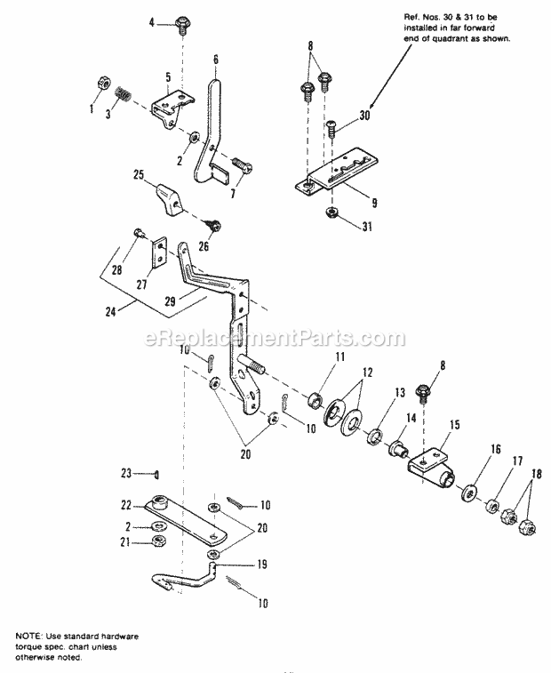 Simplicity 1691340 4212H, 12Hp Hydro Lawn Tractor Linkage  Control Group Diagram