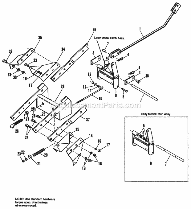 Simplicity 1691360 46 Inch Snow Thrower Attachment Page F Diagram