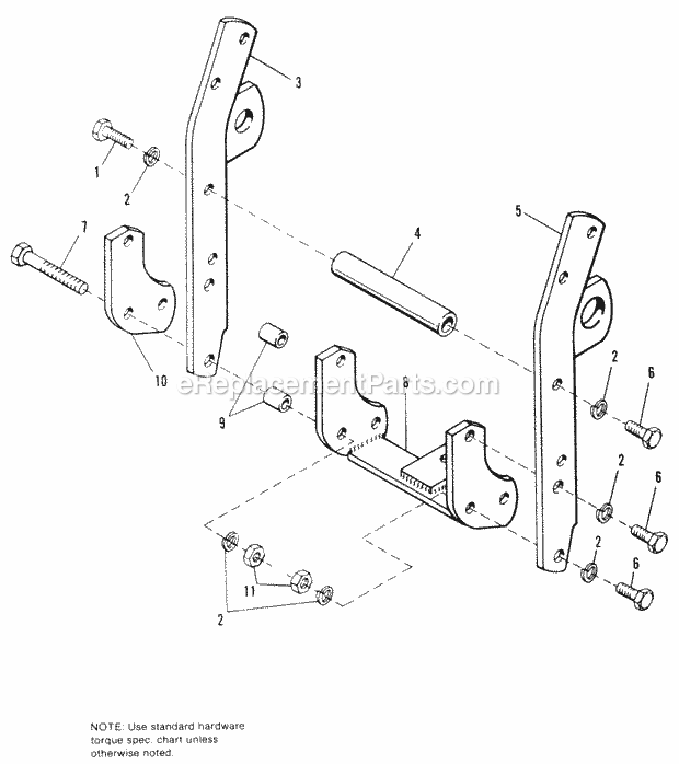 Simplicity 1691721 7117, Hydro Garden Tractor Draw Bar Group Diagram