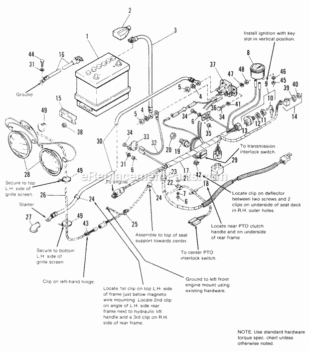 Simplicity 1691721 7117, Hydro Garden Tractor Electrical Group (17Hp) Diagram
