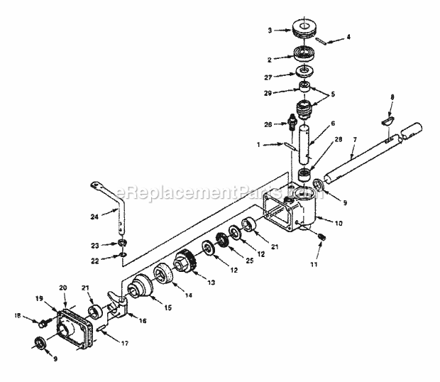 Simplicity 1691728 1550Bbc, Walk-Behind Mower Gear Reducer Group Diagram