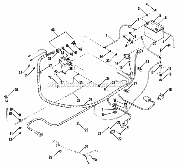 Simplicity 1691841 Lever Steer Rear-Engine Riding Mower 16hp Page F Diagram