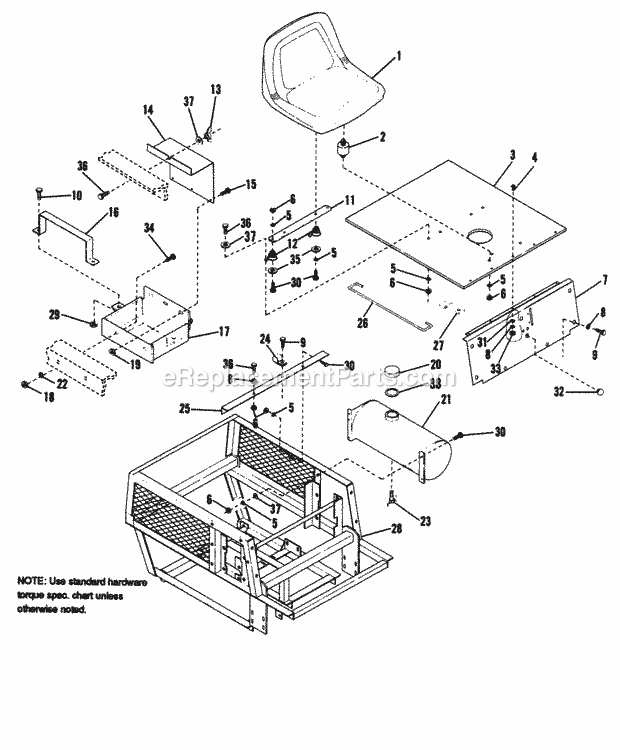 Simplicity 1691841 Lever Steer Rear-Engine Riding Mower 16hp Page I Diagram