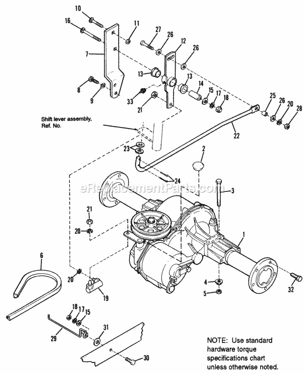 Simplicity 1692034 1714G, 14Hp Gear And 44In Mowe Transmission Group - Gear Diagram