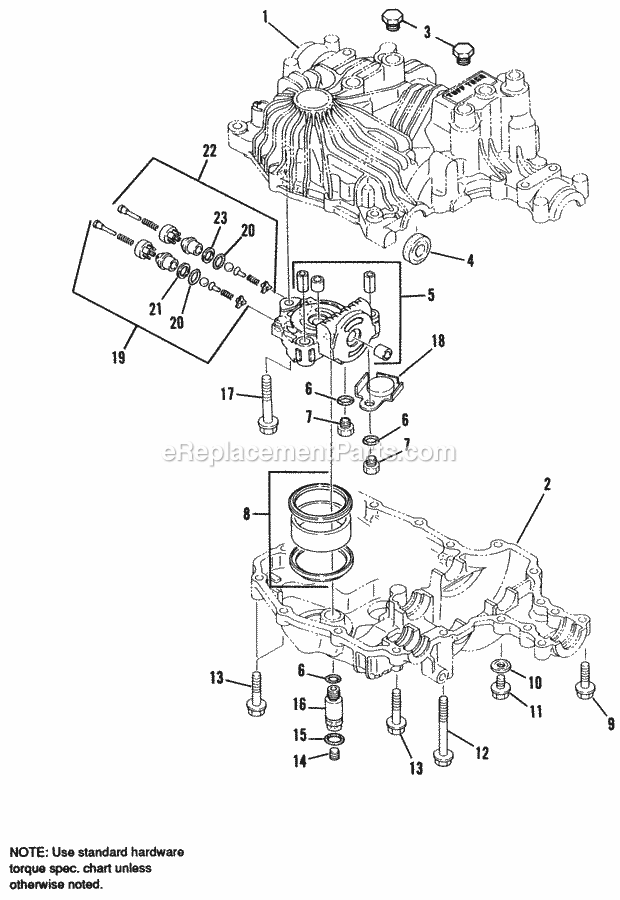 Simplicity 1692079 Broadmoorlth, 12.5Hp Hydro And TransmissionHousing Group Diagram