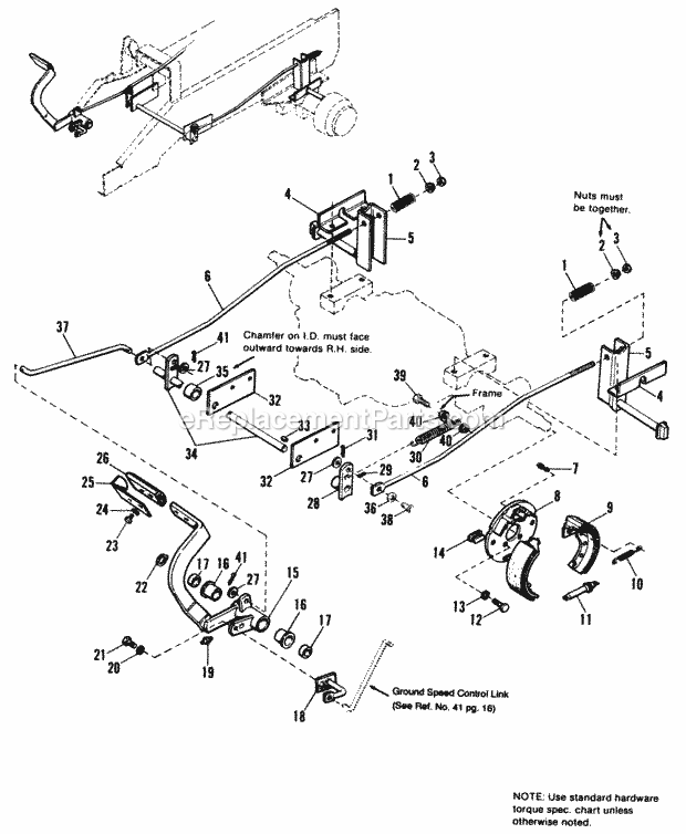 Simplicity 1692140 1920H, 20Hp Hydro And 48In Mow Brake Control Group (18Hp) Diagram