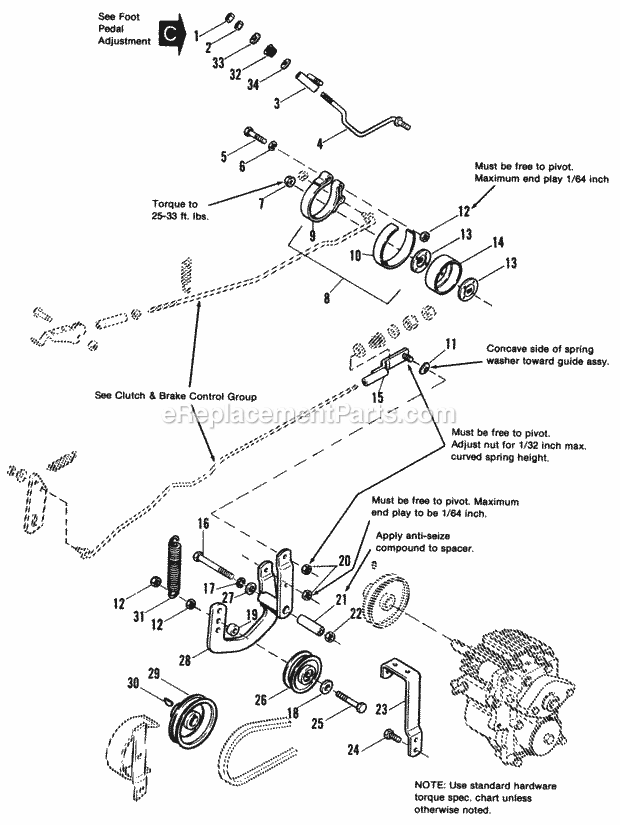 Simplicity 1692143 Sovereign 18Hp, Hydro Clutch  Brake Group Diagram