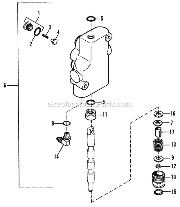 Simplicity 1692143 Sovereign 18Hp, Hydro Control Valve Group Diagram