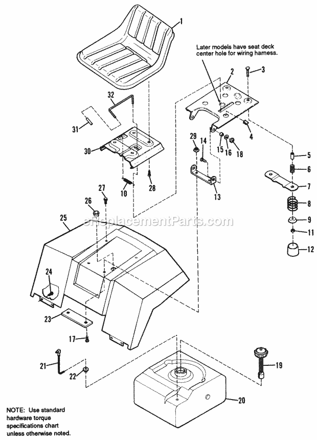 Simplicity 1692280 Broadmoor, 14Hp Hydro And 38In Seat Deck  Fuel Tank Group Diagram