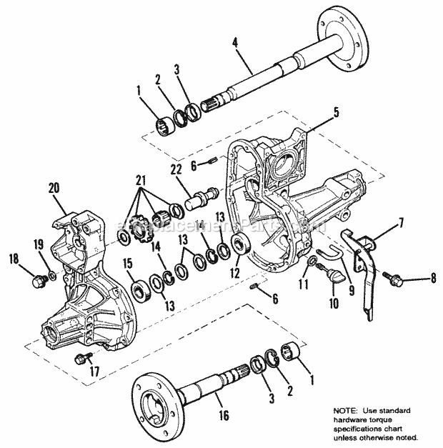 Simplicity 1692445 1716H, 16Hp Hydro And 44In Mow Hydro Transmission Service Parts Diagram