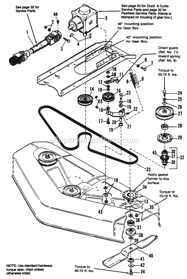 Simplicity 1692453 Sunstar, 20Hp Hydro And 48In M 42  48 Mowers Arbor  Drive Group Diagram