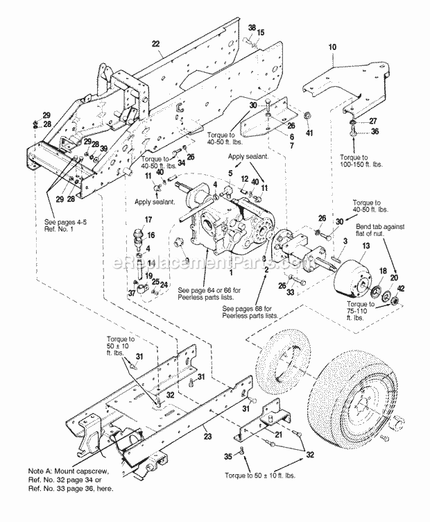 Simplicity 1692455 Sunstar, 20Hp Hydro And 60In M Frame Transaxle  Drawbar Diagram