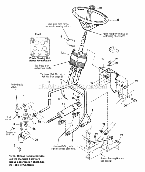 Simplicity 1692455 Sunstar, 20Hp Hydro And 60In M Steering Group Diagram