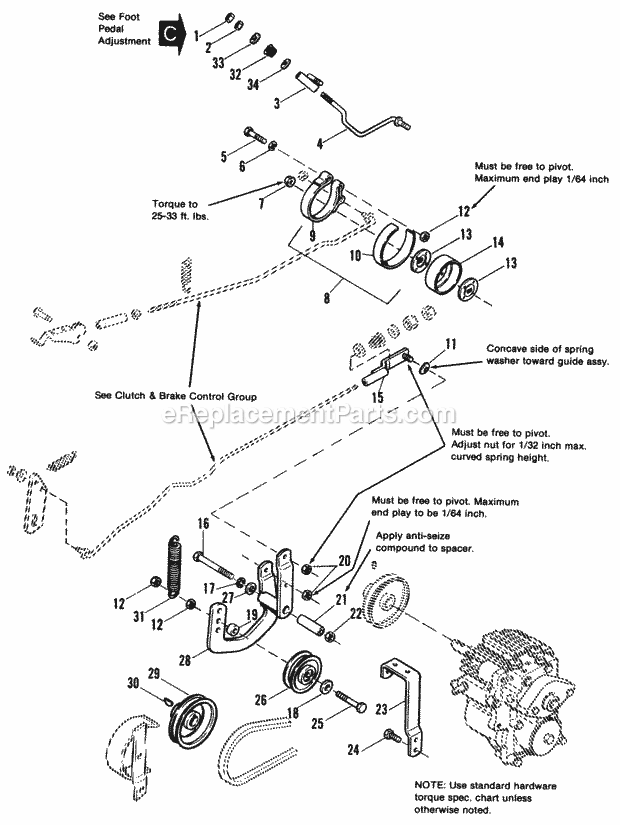 Simplicity 1692503 2818H, 18Hp Hydro Clutch  Brake Group Diagram